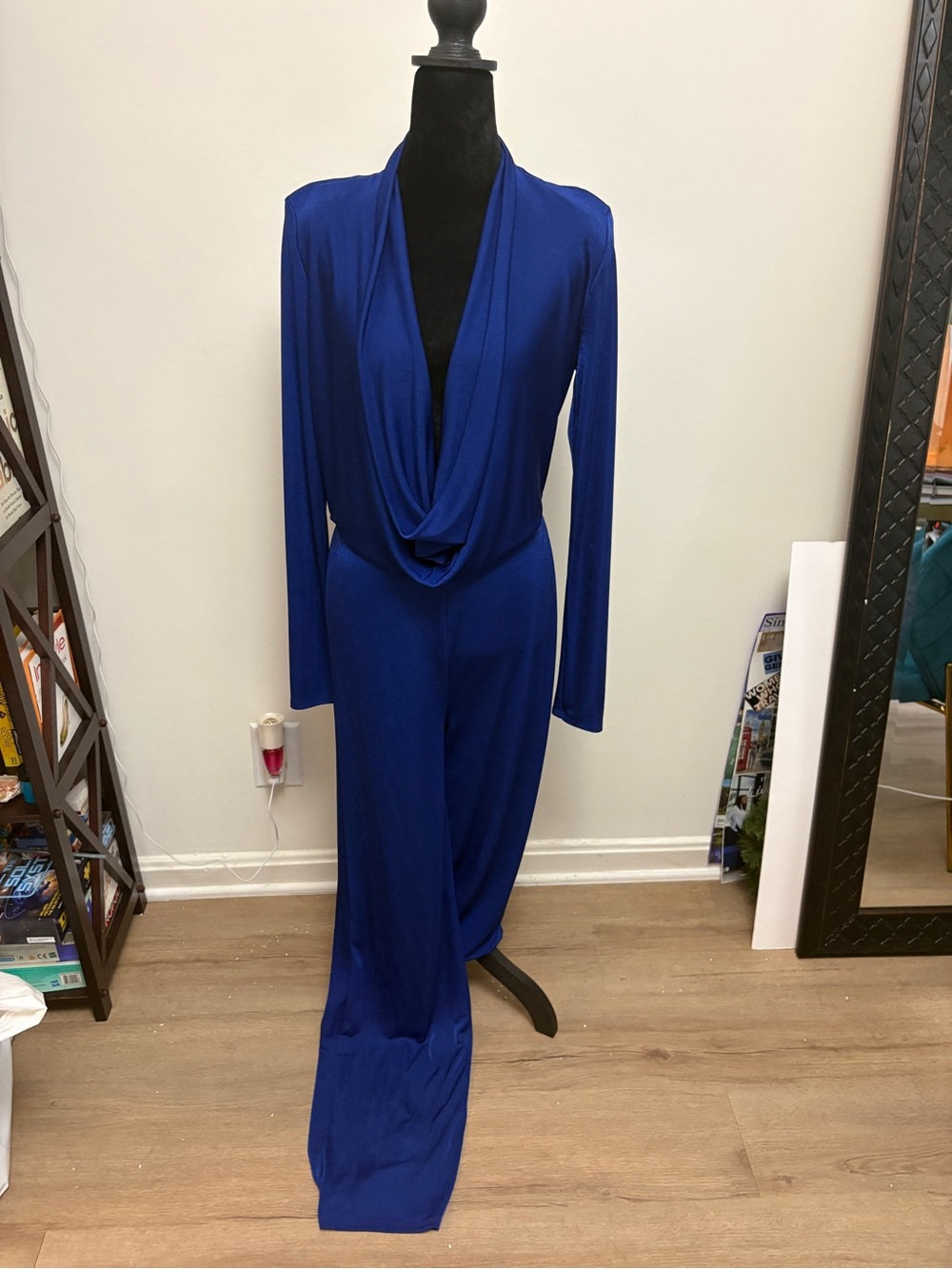 Windsor Royal Blue Draped Cowl Jumpsuit